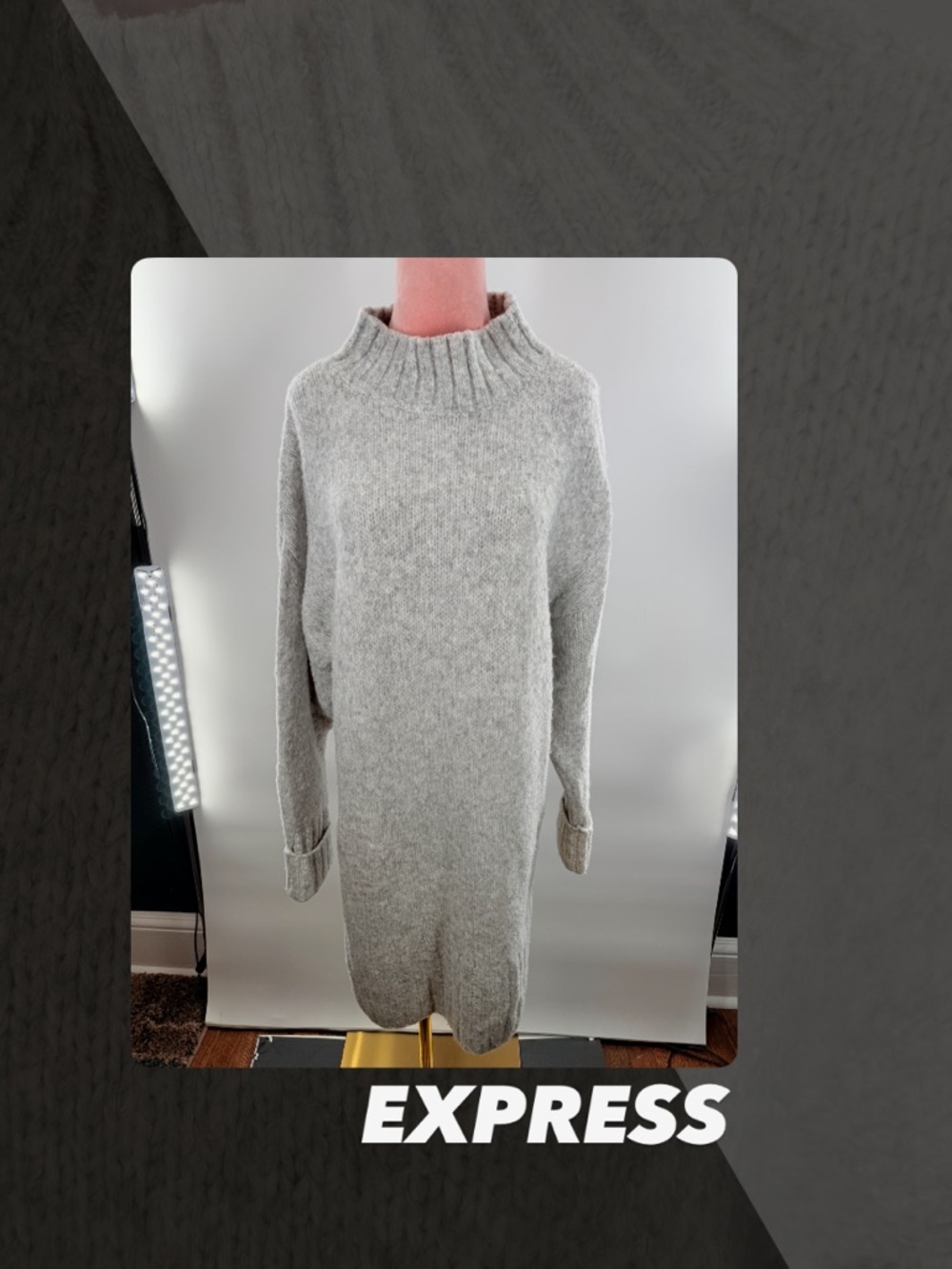 EUC Express Mock Neck Sweater Dress